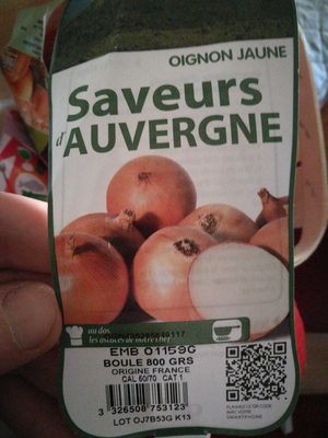 Oignons jaunes front packaging