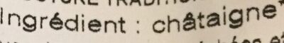 Farine de chataigne ingredients label