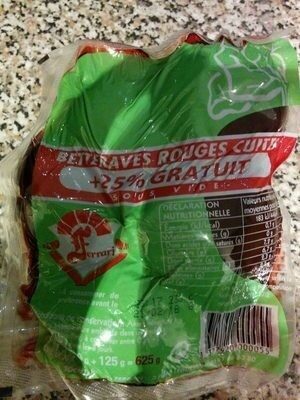 Betteraves rouges cuites sous vide