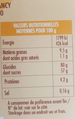 Nougats tendres caramel au beurre salé nutrition facts table