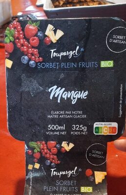 Sorbet plein fruits bio Mangue