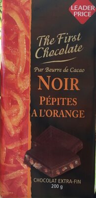 Noir pepites a l'orange front packaging