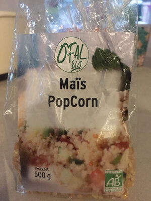 Maïs pop corn à éclater bio