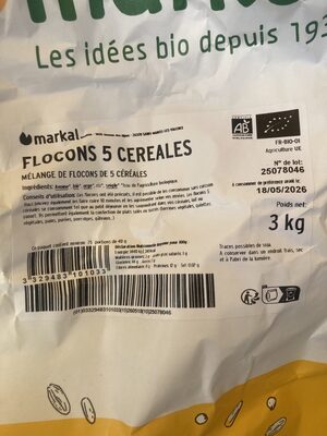 Flocons 5 Cereales front packaging
