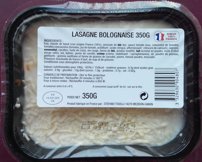 Lasagne bolognaise 