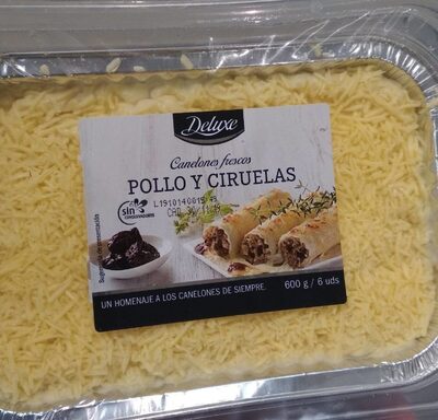 Canelones pollo y ciruelas