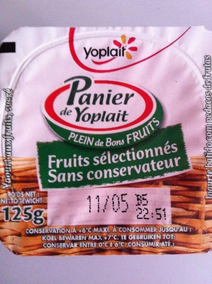 Panier de Yoplait Fraises