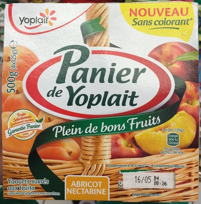 Panier de Yoplait Abricot Nectarine