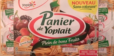 Panier de Yoplait Cerise, Fraise, Framboise, Mûre