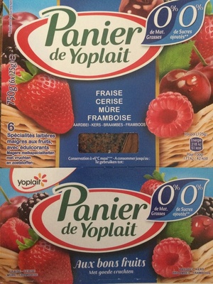 Panier de yoplait aux bons fruits 0%