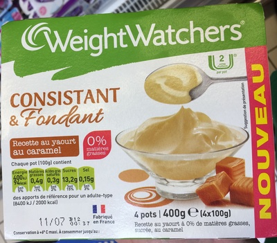 Consistant & Fondant : Recette au yaourt au caramel (0 % MG) 4 pots