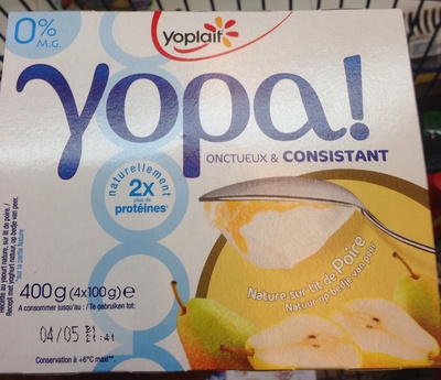 Yopa! Nature sur lit de Poire (0% MG)