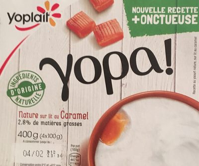 Yopa ! Nature sur lit de Caramel (2,8 % MG)
