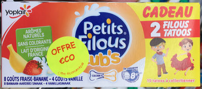 Petits Filous Tub's (Fraise-Banane, Vanille)