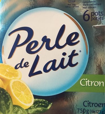 Spécialité laitière sucrée au citron, aromatisée front packaging