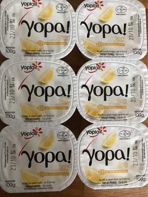 Recette au yaourt nature, sur lit de citron front packaging