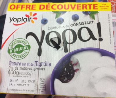 Yopa nature sur lit de myrtille