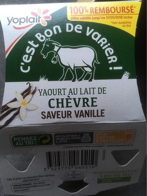 Yaourt au lait de chevre saveur vanille
