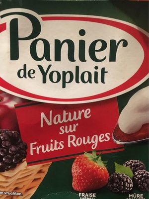 Yaourt nature sucré sur lit de fruits, aromatisé