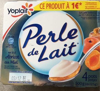 Perle de lait sur lit d’abricot au miel