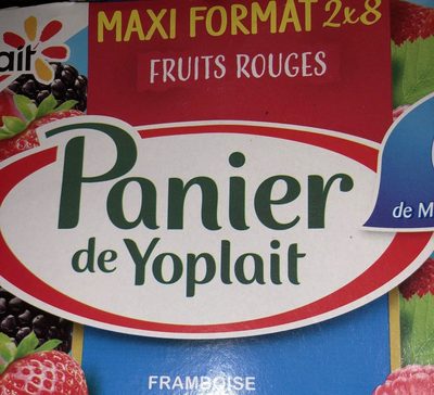 Panier de yoplait fruits rouges 0% front packaging