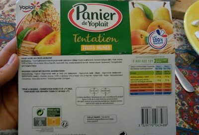 Yaourt sucré, aux fruits aromatisé