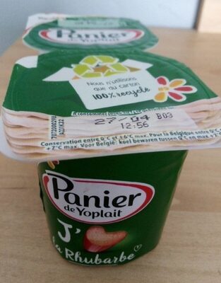 Panier de Yoplait j'aime la rhubarbe