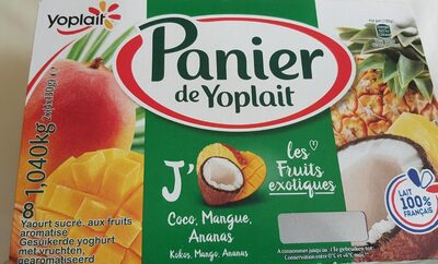 Panier de Yoplait J'aime les Fruits Exotiques
