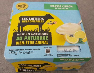 Yaourt brassé sucré, au citron, aromatisé