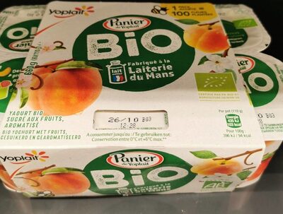 Yaourt bio sucré aux fruits, aromatisé