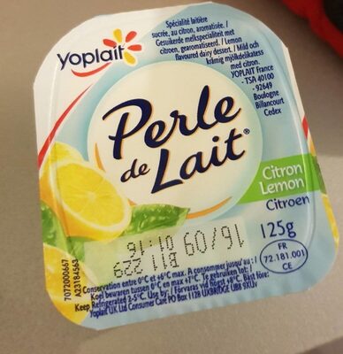 Perle de lait (citron) front packaging