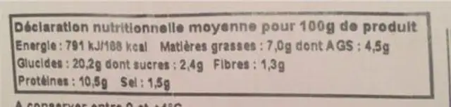 Maxi Croque Monsieur, 2x nutrition facts table