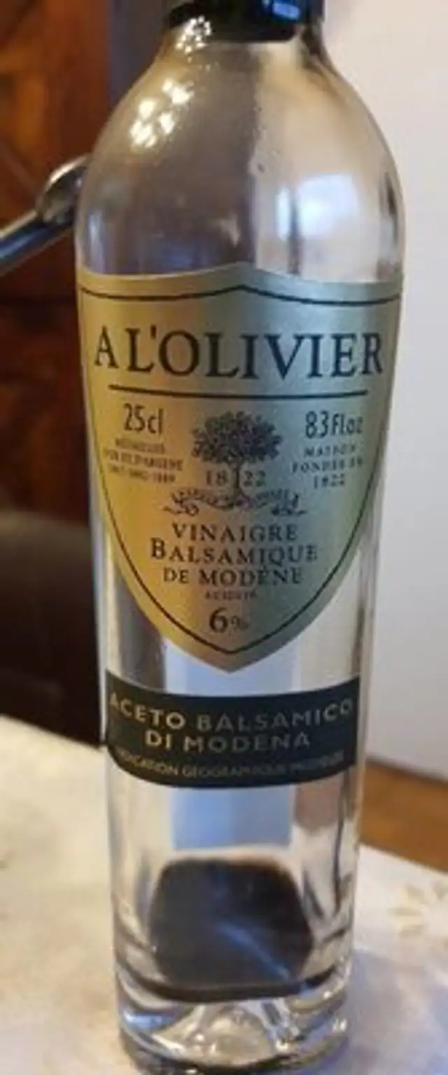 Vinaigre balsamique de Modène nutrition facts table