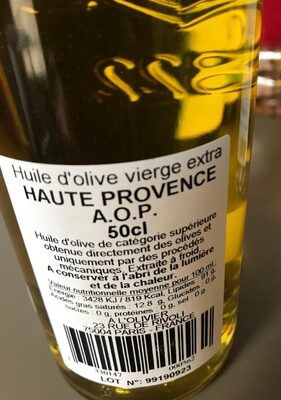 Huile d'olive vierge extra Haute Provence AOP