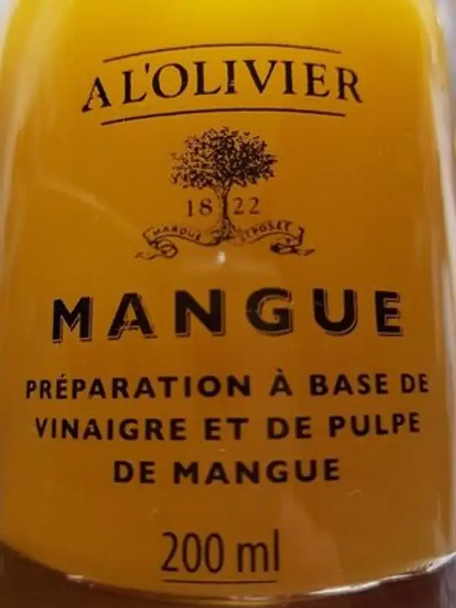 A L'Olivier Mangoeddike, 200 ML nutrition facts table