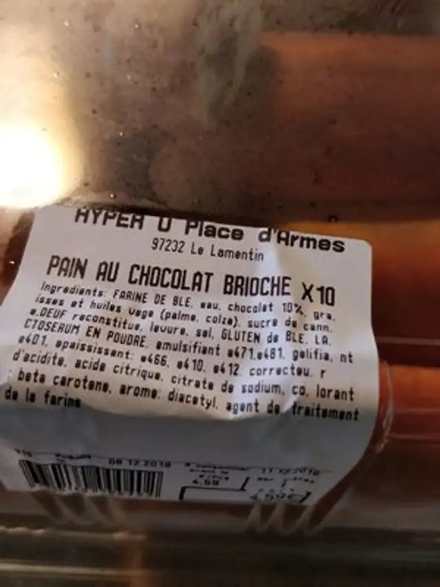 Pain au chocolat brioche