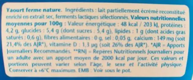 DOUCIN' KRÉOL ingredients label