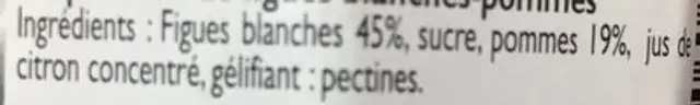 Confiture Figue Blanche ingredients label