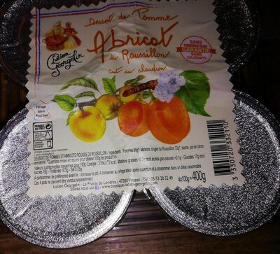 Dessert de pomme abricot front packaging