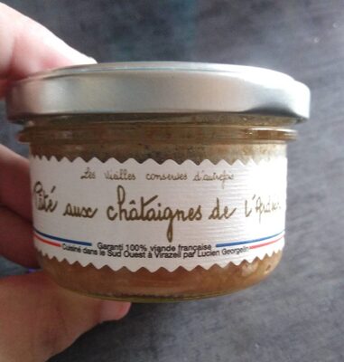 Pâté aux châtaignes de l'Ardèche front packaging