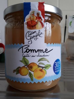 Compote de Pomme cuite au chaudron, allégée front packaging