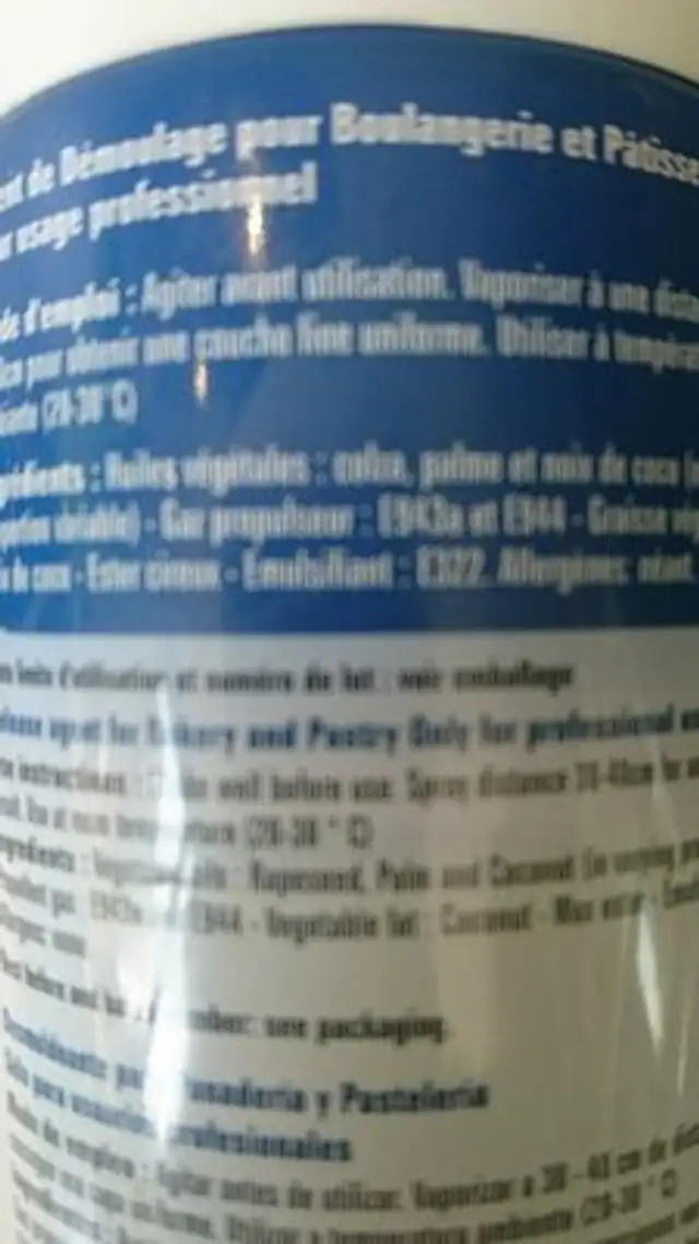Ait ingrédient ingredients label