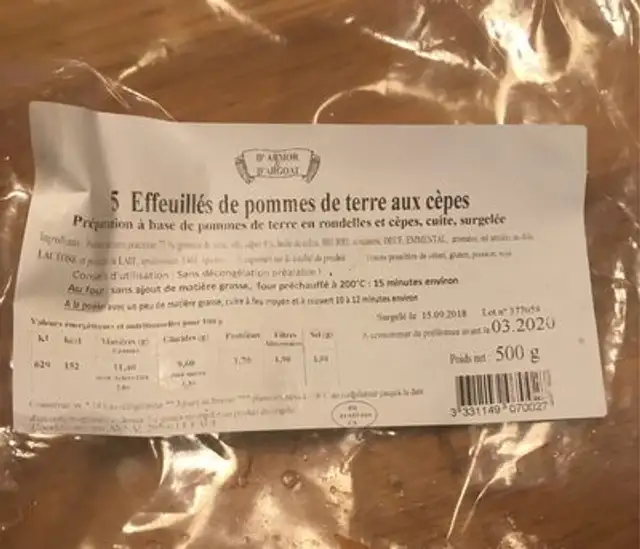 Effeuillés de pomme de terre aux cèpes