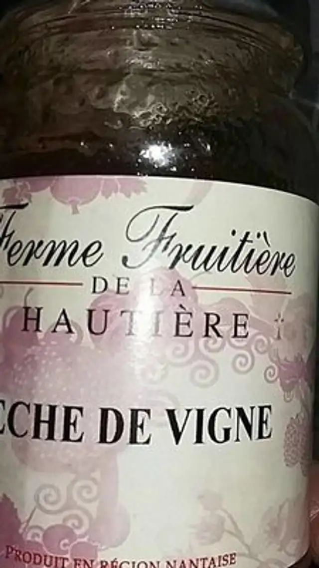Confiture Pêche De Vigne nutrition facts table
