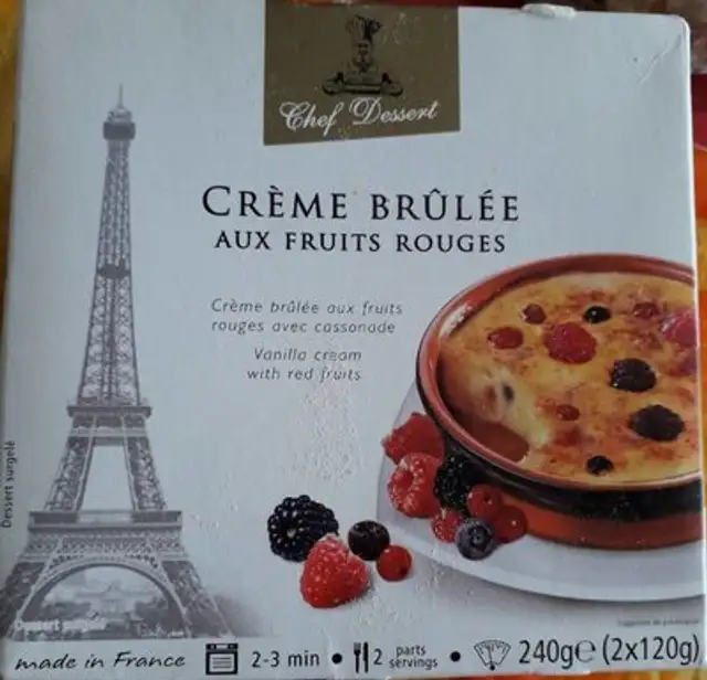 Creme brûlée aux fruits rouges
