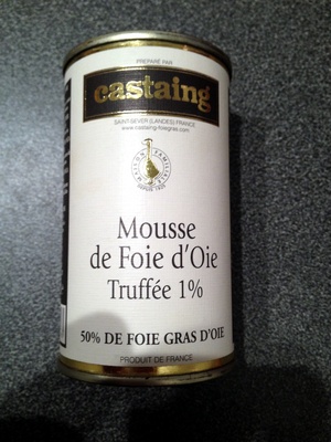 Mousse de foie d'oie truffée 1 % front packaging