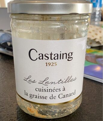 Les lentilles cuisinees a la graisse de canard