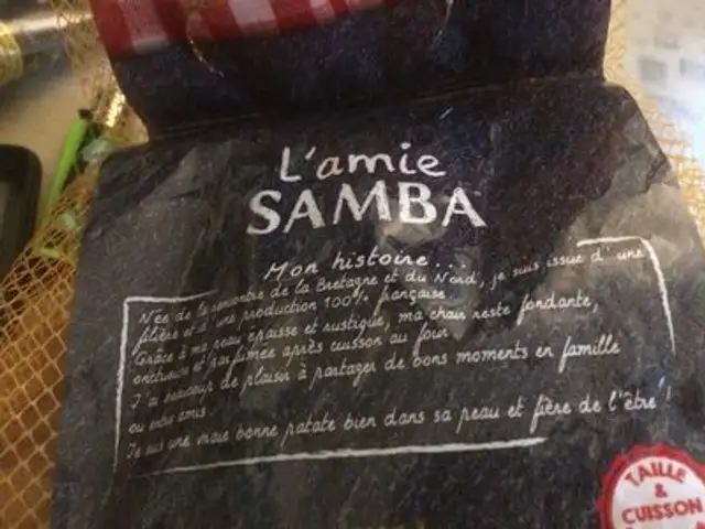 La vraie bonne patate au four ingredients label