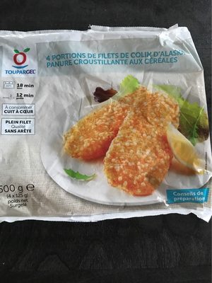 Portions de filets de colin d’alaska panure aux cereales