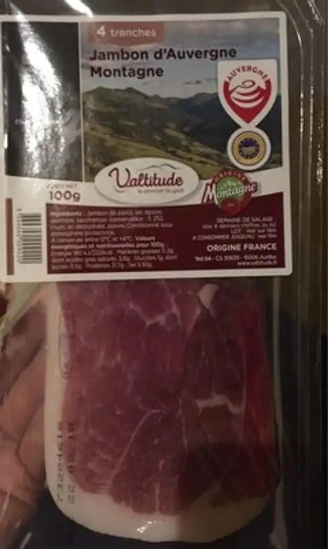 Jambon d’Auvergne Montagne front packaging